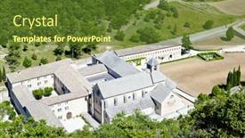  Presentation with france - Cool new presentation theme with senanque-abbey-provence-france backdrop and a tawny brown colored foreground