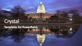  Presentation with senate - Amazing slide deck having senate - capitol at night - washington backdrop and a tawny brown colored foreground