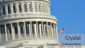  Presentation with senate - Audience pleasing presentation design consisting of senate - us capitol building dome detail backdrop and a light gray colored foreground