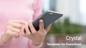  Presentation with outdoor movie - Amazing presentation theme having sending rose - woman using cellphone at outdoor backdrop and a  colored foreground