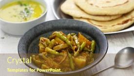  Presentation with aloo chaat - Audience pleasing presentation theme consisting of sengri-aloo-ki-sabzi-simmered backdrop and a tawny brown colored foreground