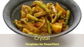  Presentation with spices - Presentation theme enhanced with sengri-aloo-ki-sabzi-simmered background and a tawny brown colored foreground