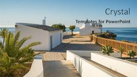  Presentation with algarve - Presentation theme enhanced with senhora-de-nossa-church background and a  colored foreground