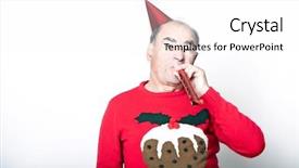  Presentation with special education young adult man - Amazing theme having senior adult man wearing christmas backdrop and a white colored foreground