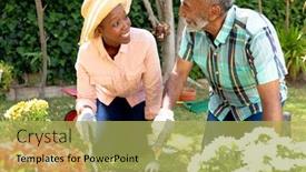  Presentation with senior couple - PPT layouts enhanced with senior-african-american-couple-spending background and a yellow colored foreground