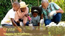  Presentation with senior couple - Cool new theme with senior-african-american-couple-spending backdrop and a coral colored foreground