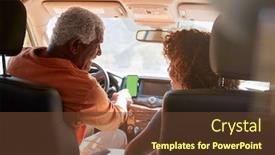 Presentation with senior couple - Audience pleasing theme consisting of senior-african-american-couple backdrop and a tawny brown colored foreground