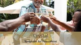  Presentation with family day - PPT theme with senior-african-american-couple background and a yellow colored foreground