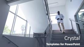  Presentation with doctor african - Cool new PPT theme with senior-african-american-male-doctor backdrop and a ocean colored foreground