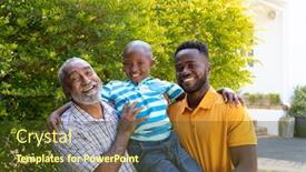  Presentation with american - Slide set consisting of senior-african-american-man-spending background and a tawny brown colored foreground