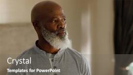  Presentation with covid coronavirus - Presentation theme with senior-african-american-man-spending background and a gray colored foreground