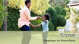  Presentation with teaching - PPT layouts with senior-african-american-woman-spending background and a soft green colored foreground