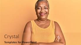  Presentation with african woman - Amazing PPT layouts having senior-african-american-woman-wearing backdrop and a yellow colored foreground