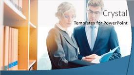  Presentation with law firm - Colorful slide set enhanced with senior-and-junior-lawyer backdrop and a lemonade colored foreground