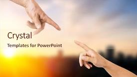  Presentation with parts - PPT theme featuring  background and a  colored foreground