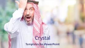  Presentation with arabic music arab man playing - PPT theme featuring senior arab man wearing keffiyeh background and a  colored foreground