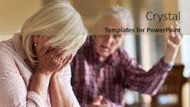  Presentation with divorce - Audience pleasing slide deck consisting of senior-argues-with-his-frustrated backdrop and a coral colored foreground