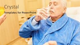  Presentation with tablets - Beautiful slide set featuring senior-as-a-patient-takes backdrop and a lemonade colored foreground