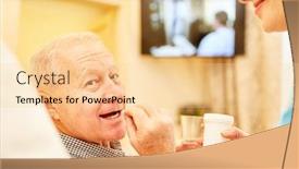  Presentation with assisted living - Presentation theme with senior-as-a-patient-takes background and a lemonade colored foreground