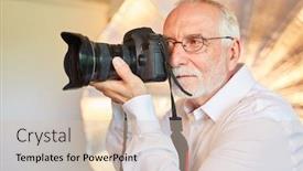  Presentation with experience - Audience pleasing presentation consisting of senior-as-a-photographer backdrop and a soft green colored foreground