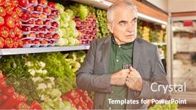  Presentation with jar food canning vegetable canned - Slides enhanced with senior-as-a-shoplifter background and a coral colored foreground
