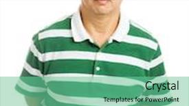  Presentation with senior asian - Beautiful PPT theme featuring senior asian man backdrop and a seafoam green colored foreground