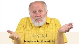  Presentation with bald - Presentation theme consisting of wtf - senior bald man in yellow background and a yellow colored foreground