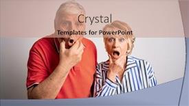  Presentation with senior couple - Cool new PPT layouts with senior-beautiful-couple-standing-together backdrop and a coral colored foreground