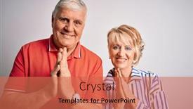  Presentation with forgiveness - Slide deck with senior-beautiful-couple-standing-together background and a coral colored foreground