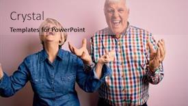  Presentation with frustration - Audience pleasing slide deck consisting of senior-beautiful-couple-standing-together backdrop and a lemonade colored foreground