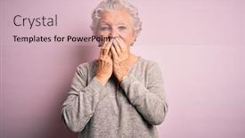  Presentation with scandal - Slide set featuring senior-beautiful-woman-wearing-casual background and a lemonade colored foreground