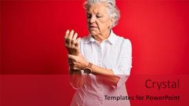  Presentation with arthritis - Audience pleasing slide deck consisting of senior-beautiful-woman-wearing-elegant backdrop and a crimson colored foreground