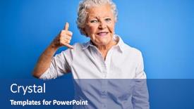  Presentation with elegant - Beautiful presentation design featuring senior-beautiful-woman-wearing-elegant backdrop and a ocean colored foreground