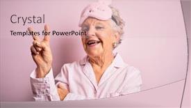  Presentation with sleep - Theme with senior-beautiful-woman-wearing-sleep background and a lemonade colored foreground