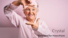 Presentation with frame pink - Theme enhanced with senior-beautiful-woman-wearing-sleep background and a lemonade colored foreground