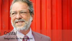  Presentation with red white blue business - Cool new presentation theme with senior business man backdrop and a red colored foreground