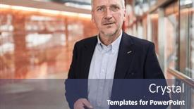  Presentation with entrepreneur - Slide set consisting of senior-business-man background and a ocean colored foreground