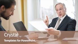  Presentation with employee federal compliance - Amazing presentation design having senior businessman scolding an employee backdrop and a coral colored foreground