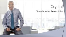  Presentation with modern - Audience pleasing slide deck consisting of senior-businessman-sitting backdrop and a white colored foreground
