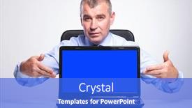  Presentation with bussines - Amazing presentation having ultrabooks - senior bussines man backdrop and a cobalt blue colored foreground