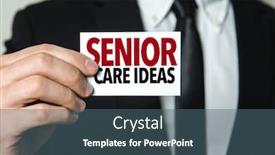  Presentation with senior care - Slide set having marketing psychology - senior care ideas background and a ocean colored foreground