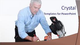  Presentation with economia circular - Amazing slide set having catalog style side view men black texturized boot backdrop and a gray colored foreground