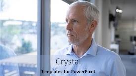  Presentation with social distancing - Beautiful PPT theme featuring senior-caucasian-businessman-working backdrop and a light blue colored foreground