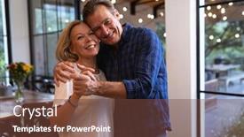  Presentation with social isolation - Theme enhanced with senior-caucasian-couple-enjoying background and a tawny brown colored foreground