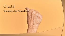  Presentation with revolution - Audience pleasing PPT layouts consisting of senior-caucasian-hand-over-yellow backdrop and a yellow colored foreground