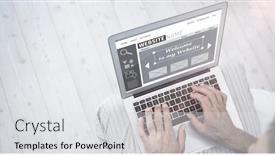  Presentation with online meeting - Amazing PPT theme having senior-caucasian-man-using backdrop and a light gray colored foreground