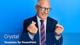  Presentation with salary - Audience pleasing slides consisting of senior-caucasian-man-wearing-business backdrop and a ocean colored foreground