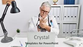  Presentation with inflammation - Slides consisting of senior-caucasian-man-wearing-doctor background and a light gray colored foreground