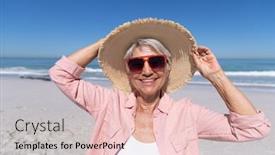  Presentation with time - Slides enhanced with senior-caucasian-woman-enjoying-time background and a lemonade colored foreground