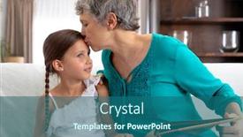  Presentation with album - Cool new slide set with senior-caucasian-woman-spending-time backdrop and a ocean colored foreground